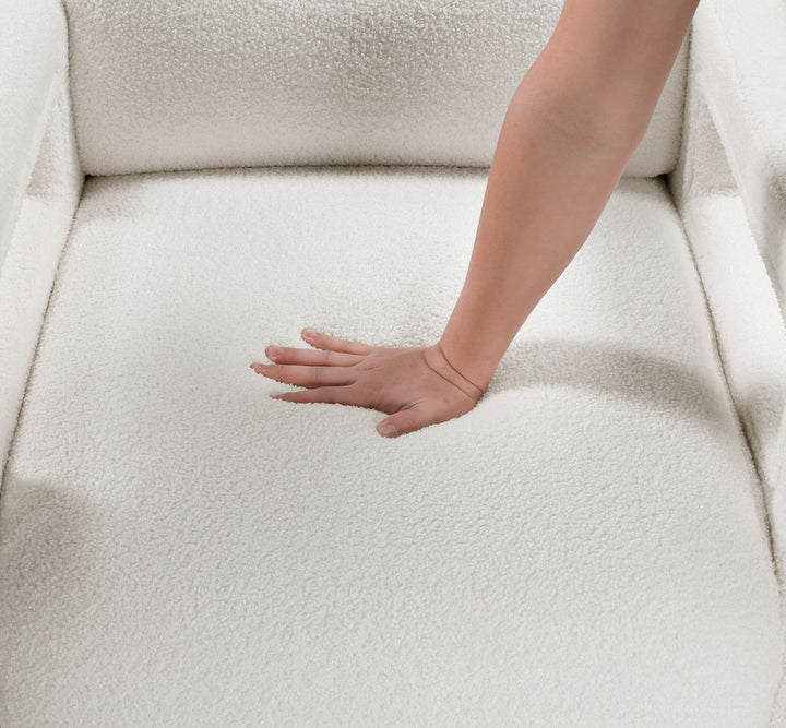 Luxury Beige Boucle Accent Chair