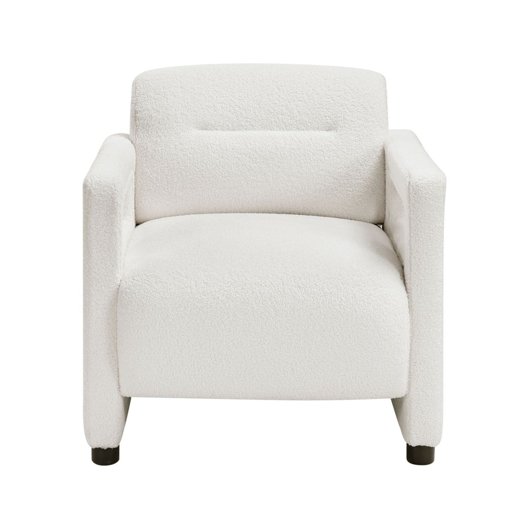 Luxury Beige Boucle Accent Chair