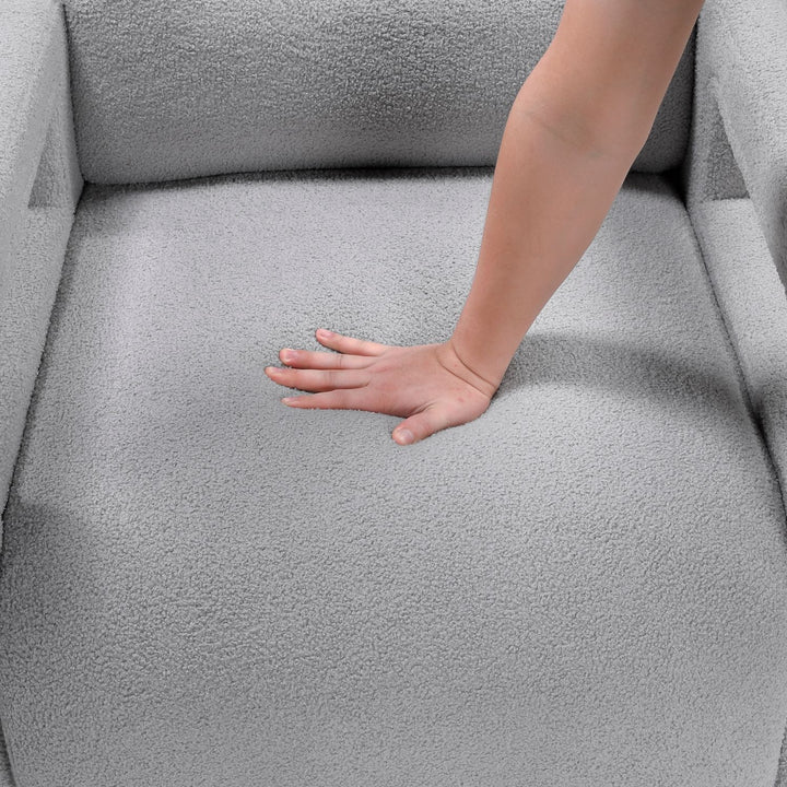 Luxury Gray Boucle Accent Chair