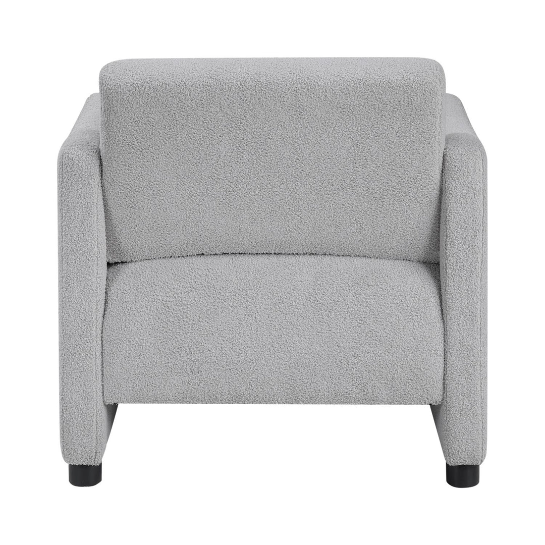 Luxury Gray Boucle Accent Chair