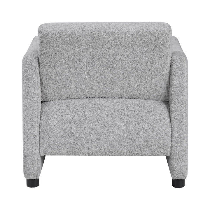 Luxury Gray Boucle Accent Chair