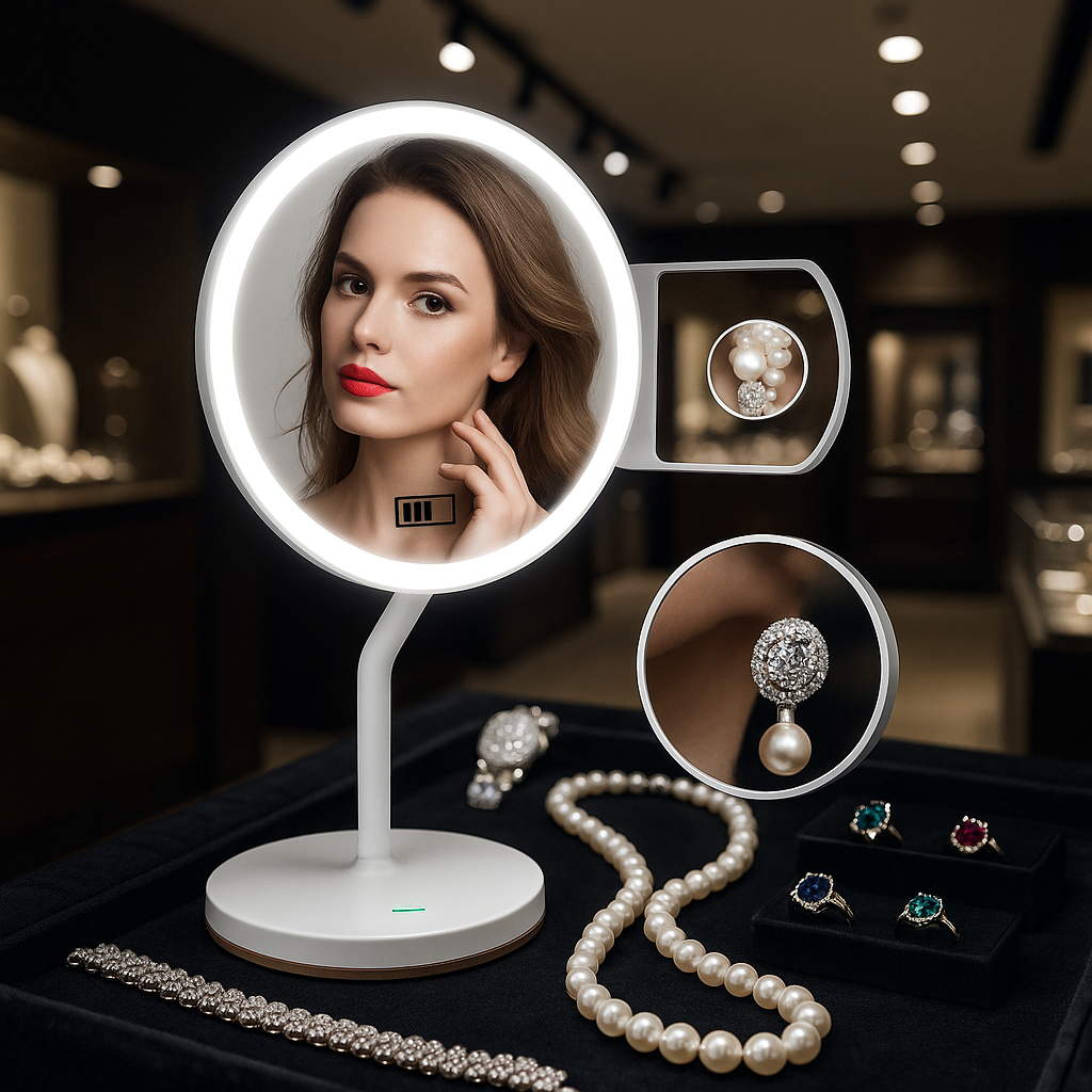 Magnifying LED Vanity Mirror