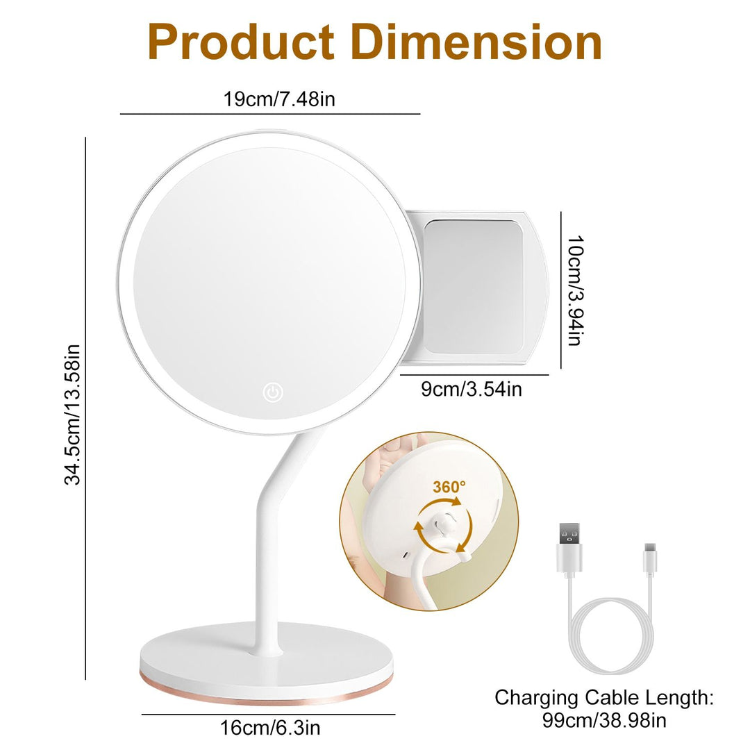 Magnifying LED Vanity Mirror