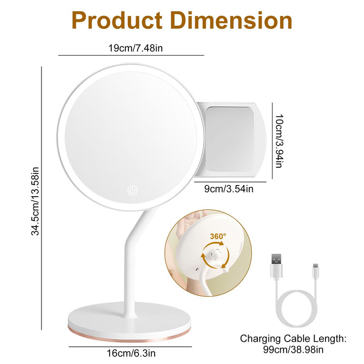 Magnifying LED Vanity Mirror