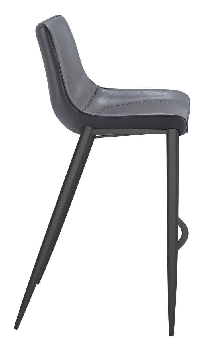 Magnus Barstool Dark Gray & Black