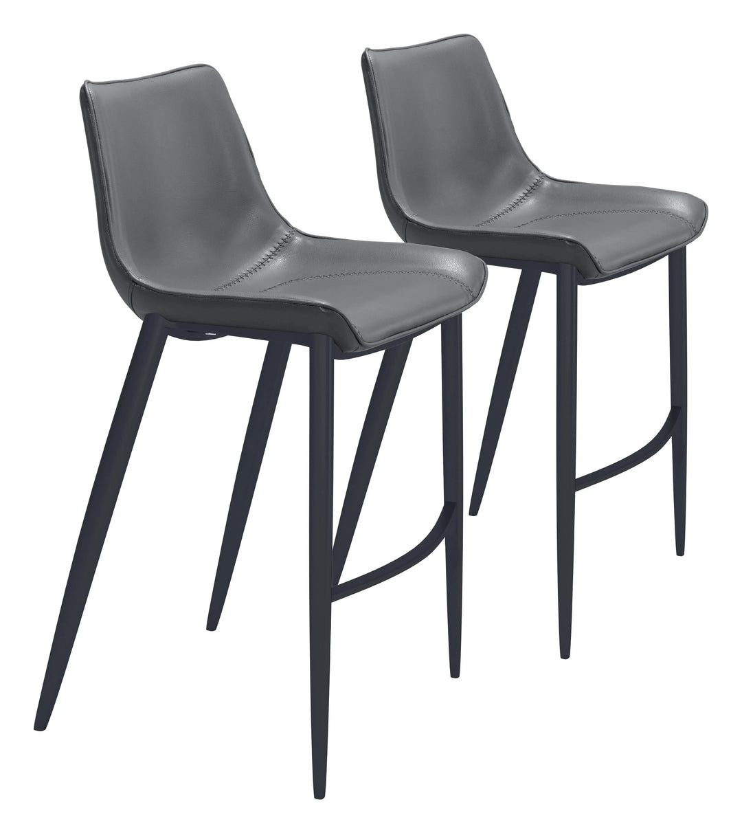 Magnus Barstool Dark Gray & Black