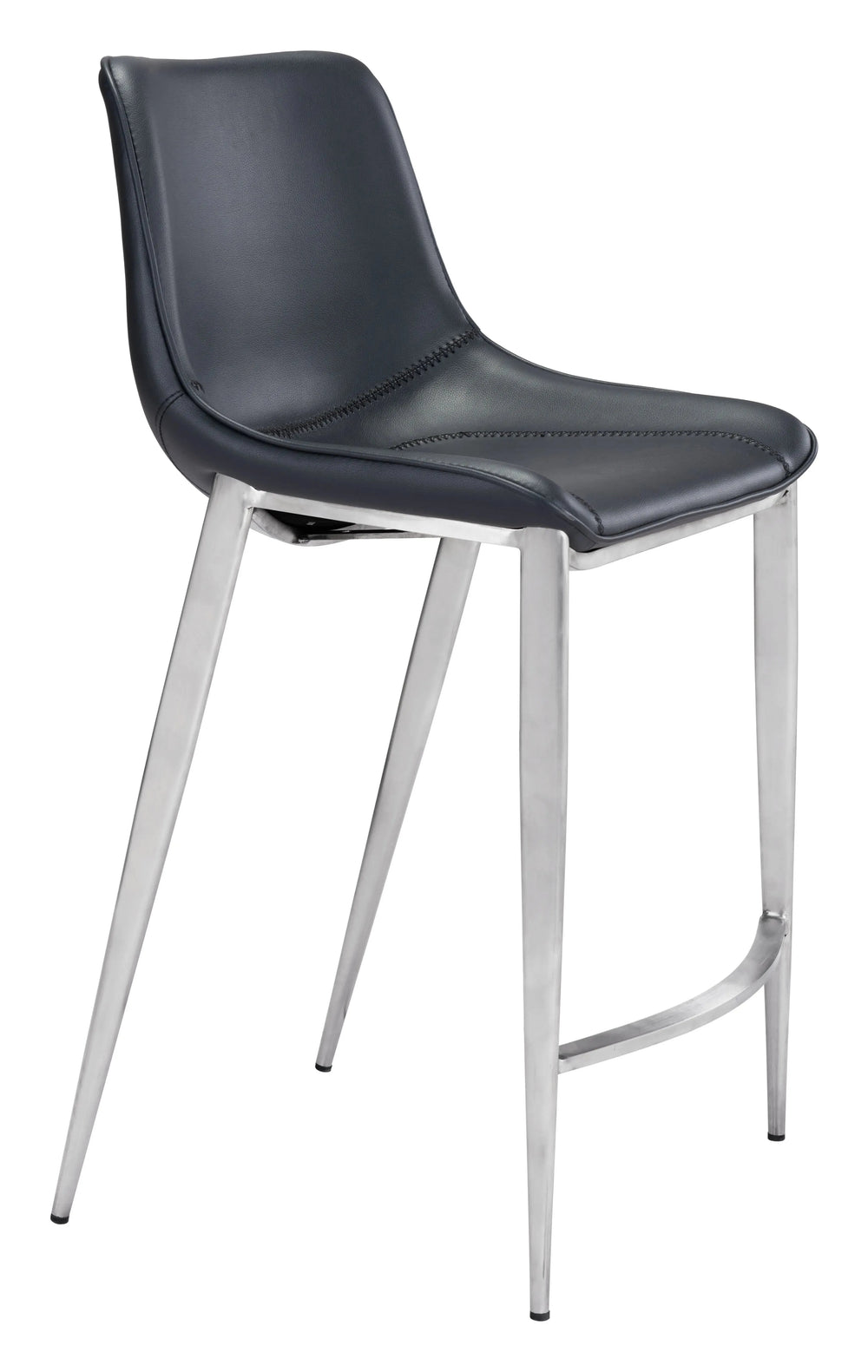 Magnus Counter Stool  Black & Silver