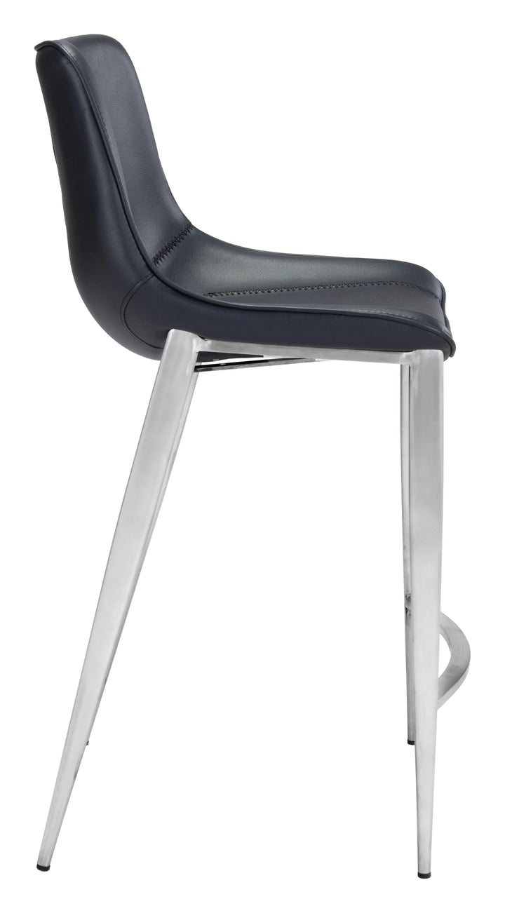 Magnus Counter Stool  Black & Silver