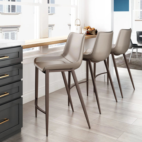 Magnus Counter Stool  Brown & Walnut