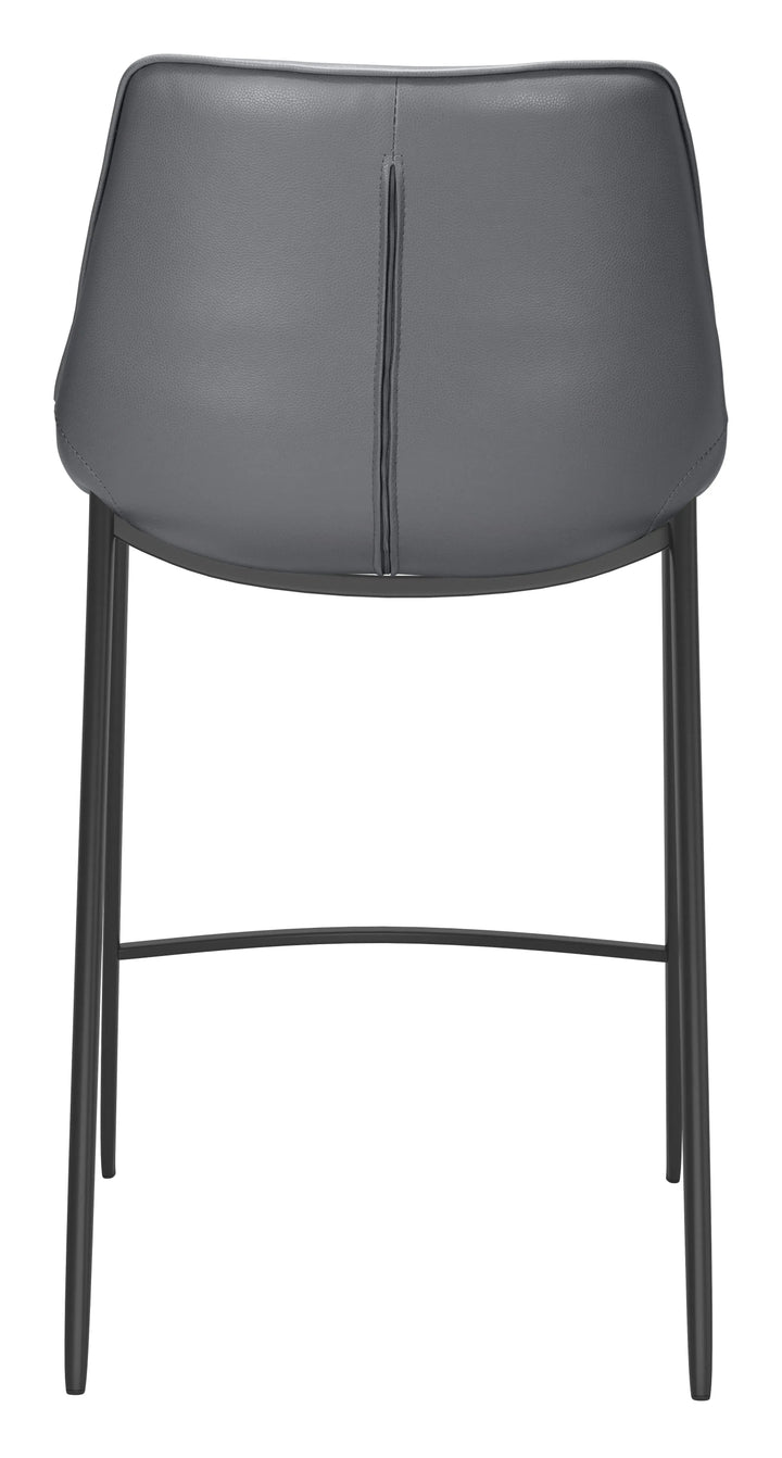 Magnus Counter Stool Dark Gray & Black