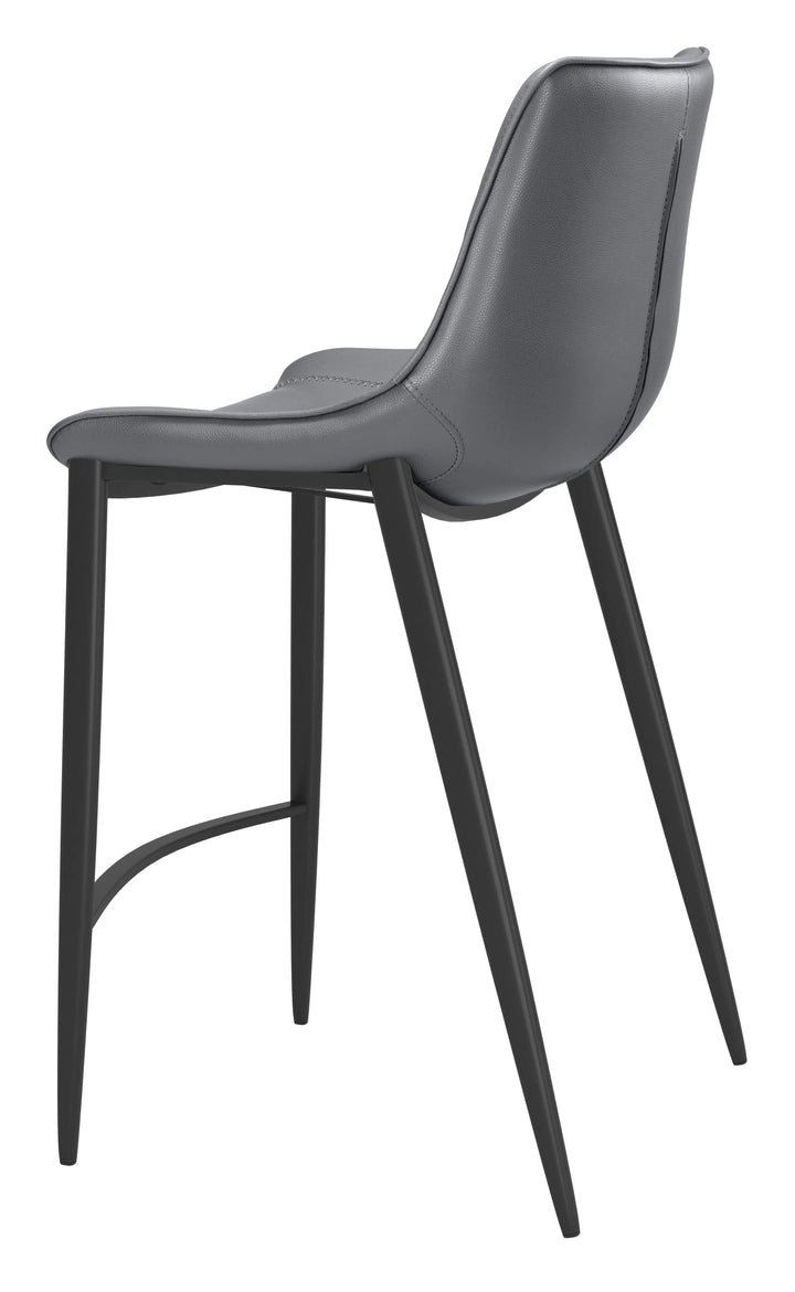 Magnus Counter Stool Dark Gray & Black
