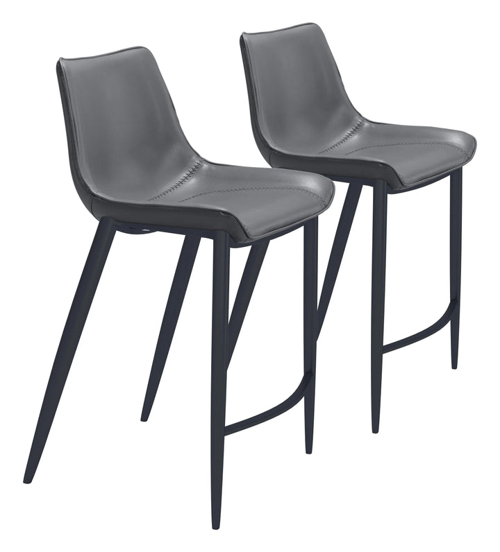 Magnus Counter Stool Dark Gray & Black