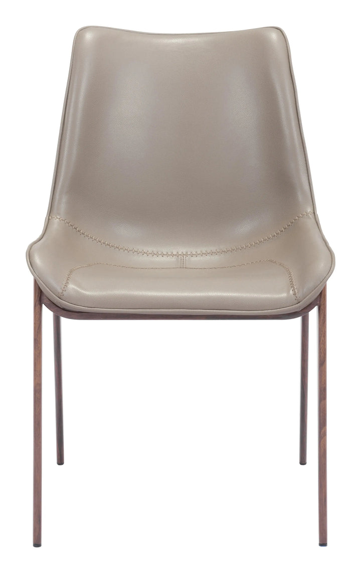 Magnus Dining Chair Brown & Walnut