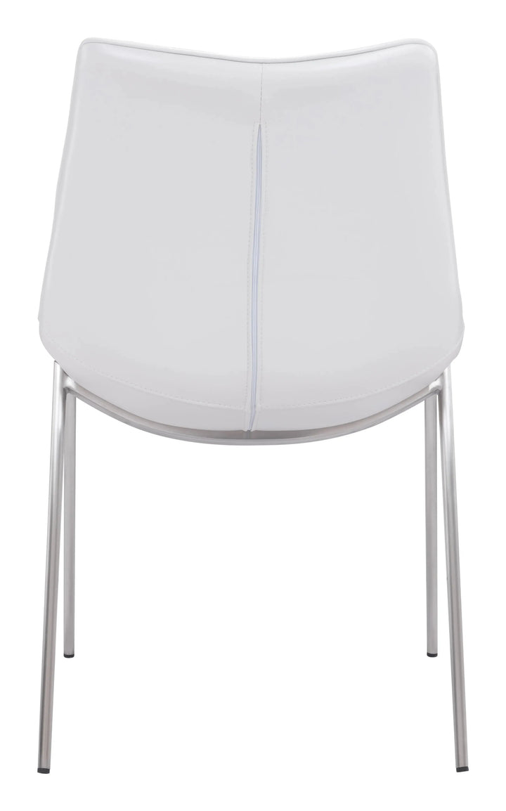Magnus Dining Chair White & Silver