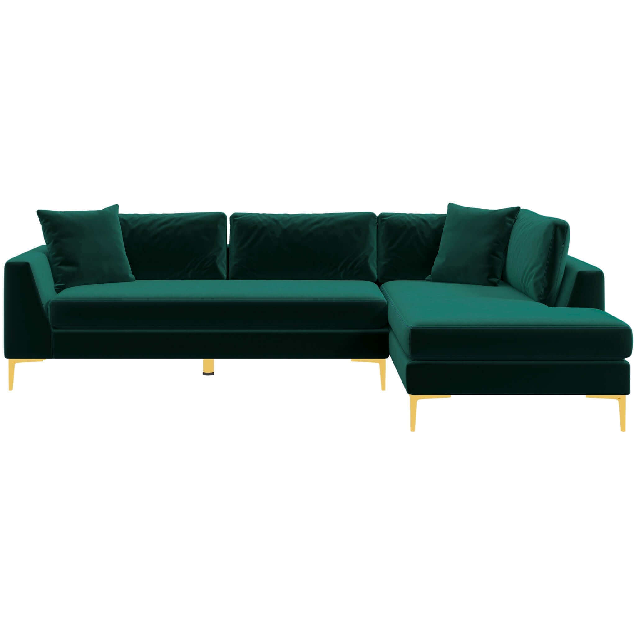 Mano L-Shaped Velvet Sectional Sofa