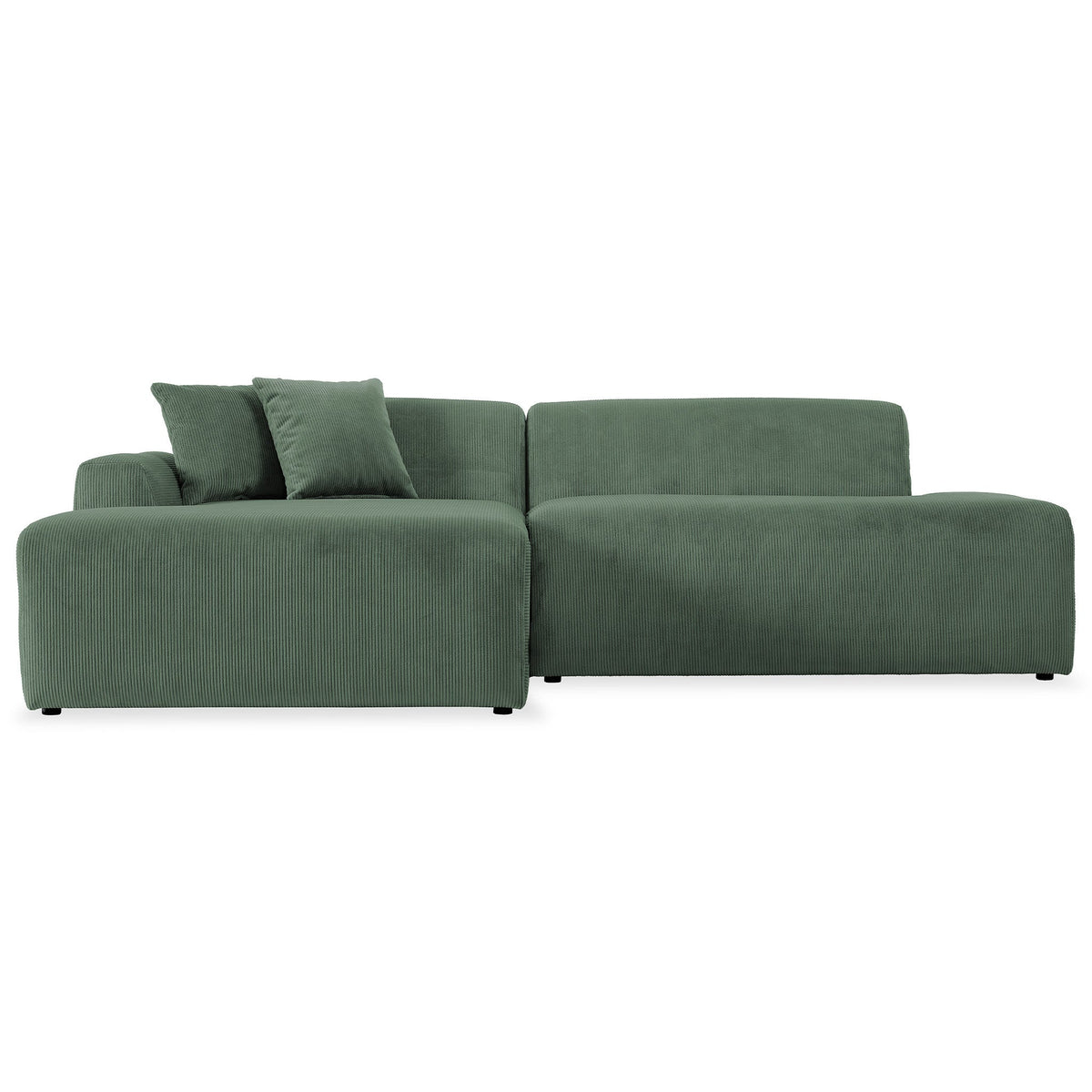 Mar Sectional Green Velvet Sofa (Left Facing)