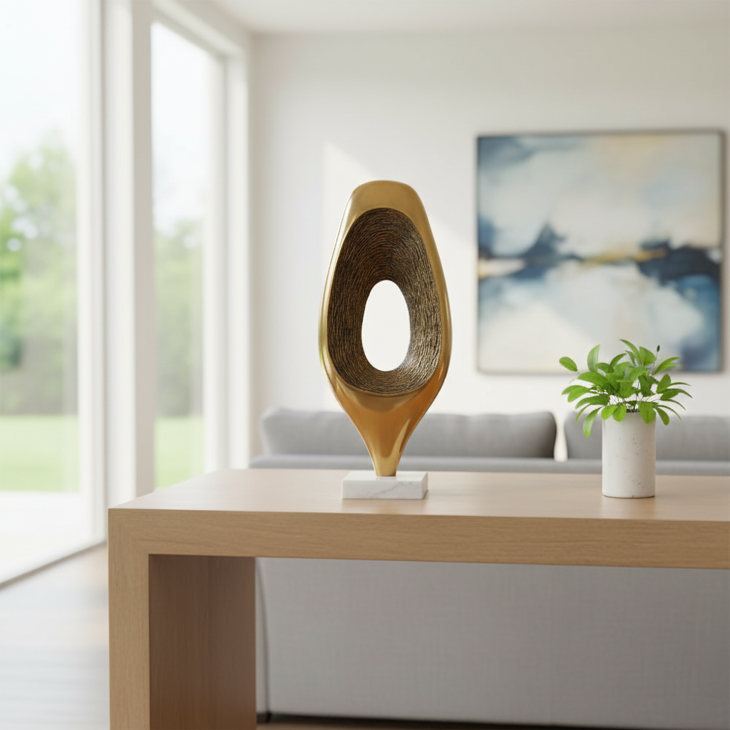 Marble Abstract Tabletop Sculpture