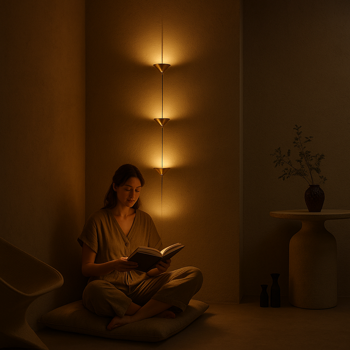 Marble Brass LED Floor Light