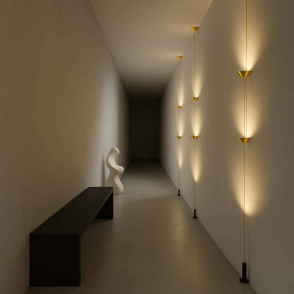 Marble Brass LED Floor Light