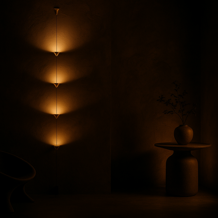 Marble Brass LED Floor Light