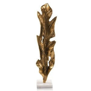 Marble Leaf Tabletop Sculpture