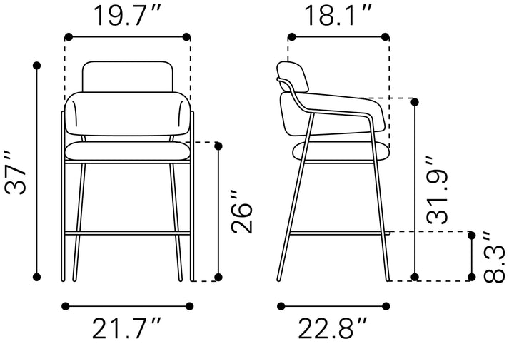 Marcel Counter Stool Brown