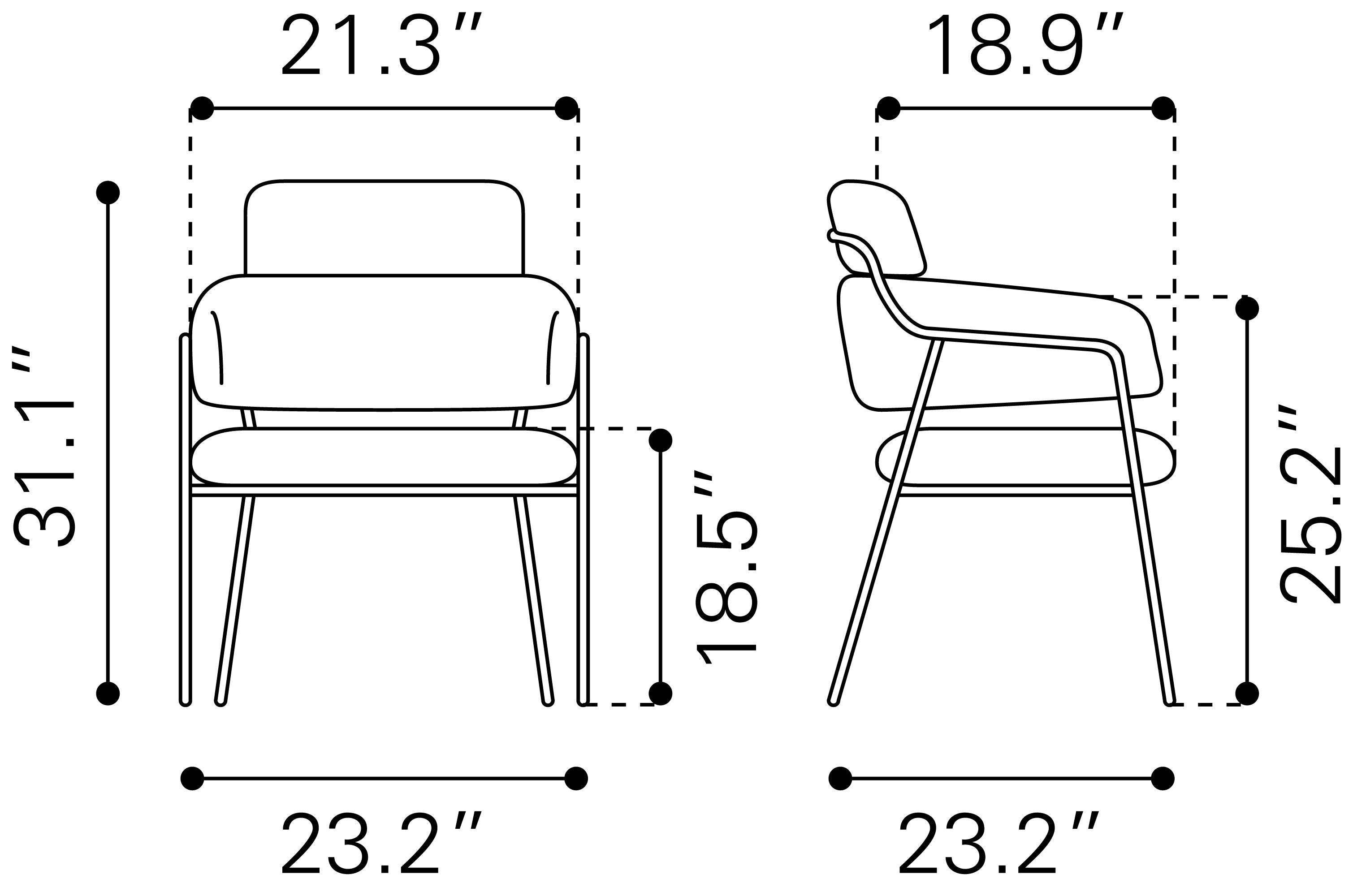 Marcel Dining Chair Brown