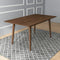 Mary Modern Style Solid Wood Rectangular Dining Kitchen Table 63" Walnut