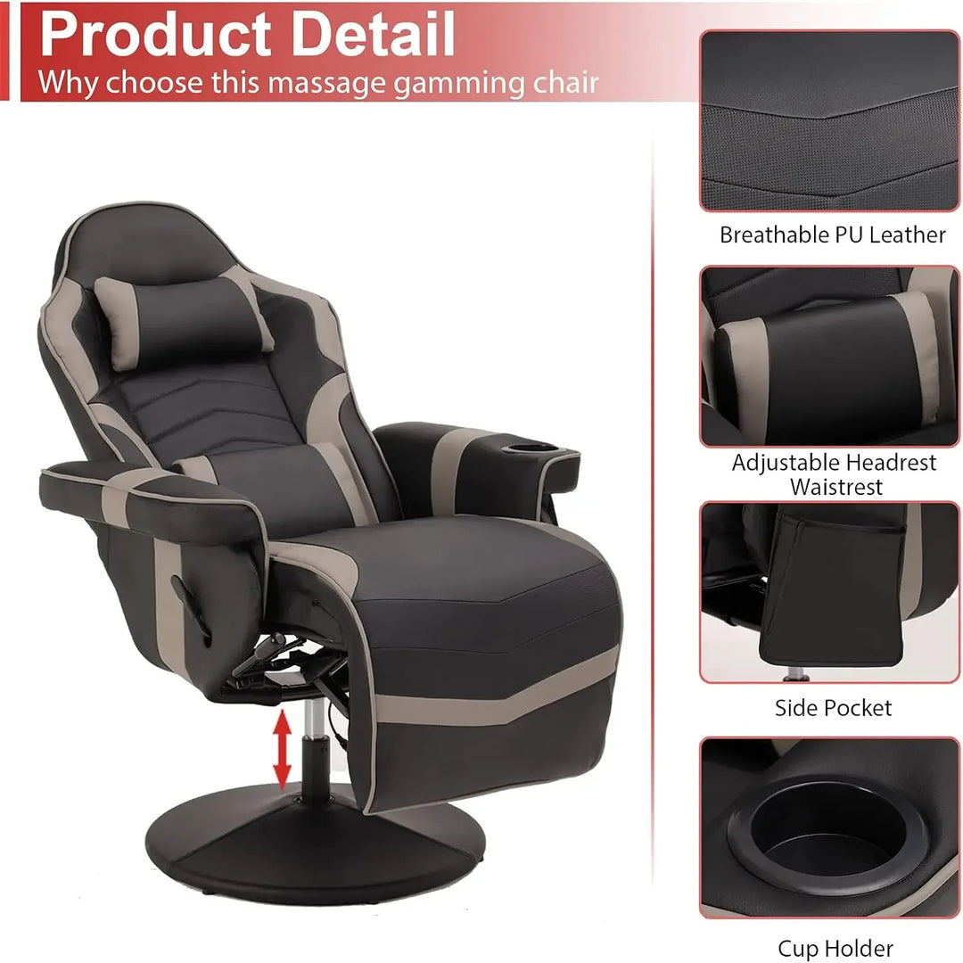 Massage Video Gaming Recliner Chair