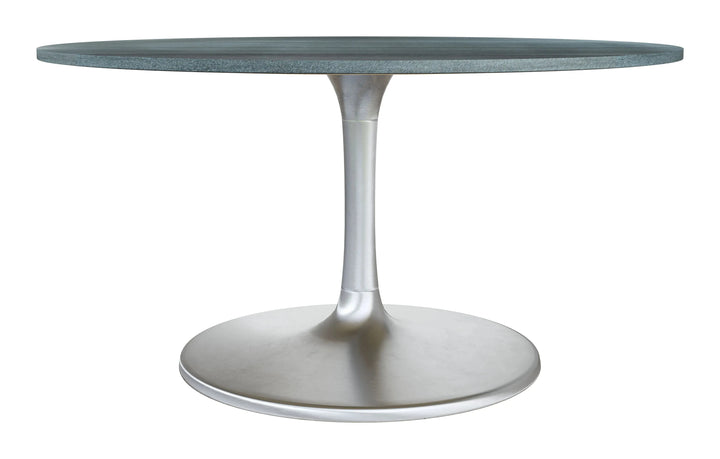 Metropolis Dining Table 60 Inch Gray & Silver