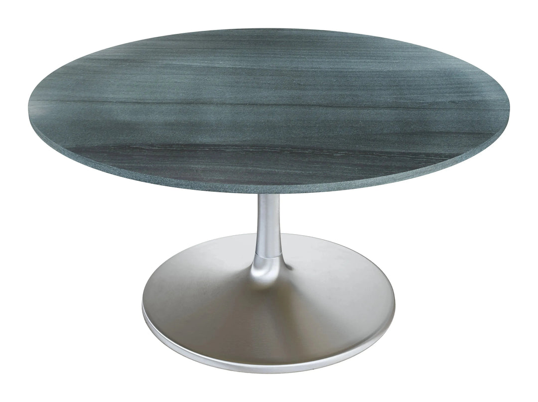 Metropolis Dining Table 60 Inch Gray & Silver