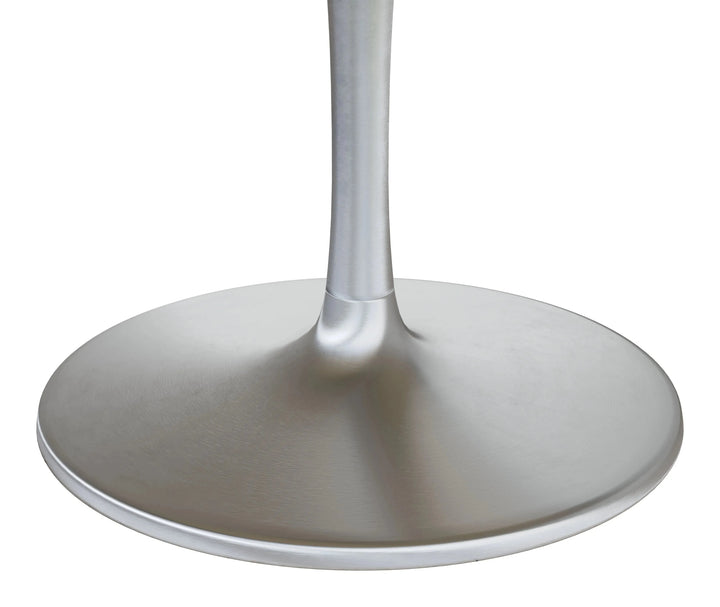 Metropolis Dining Table 60 Inch Gray & Silver