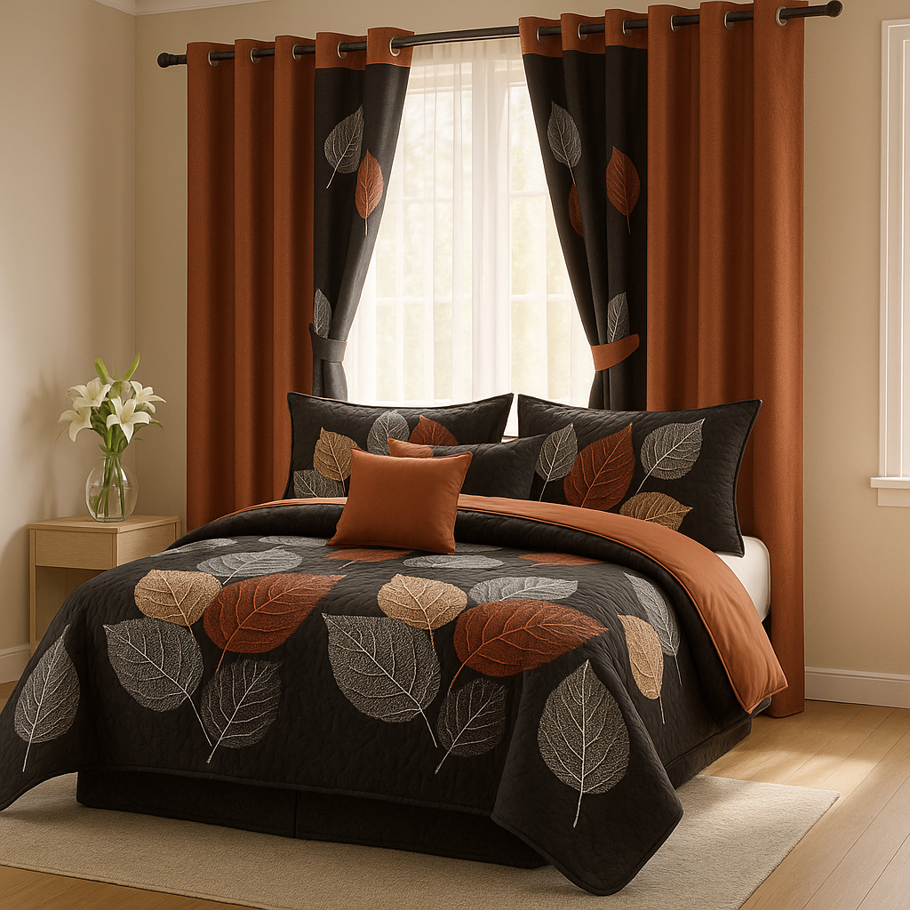 Microfiber Bedding & Curtain Set