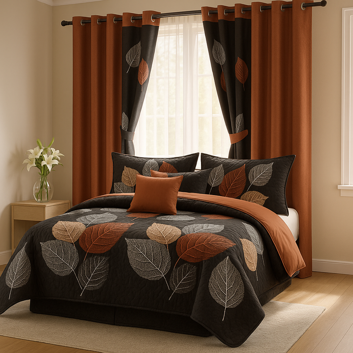 Microfiber Bedding & Curtain Set