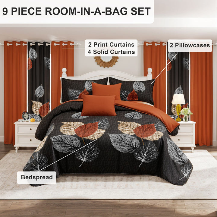 Microfiber Bedding & Curtain Set