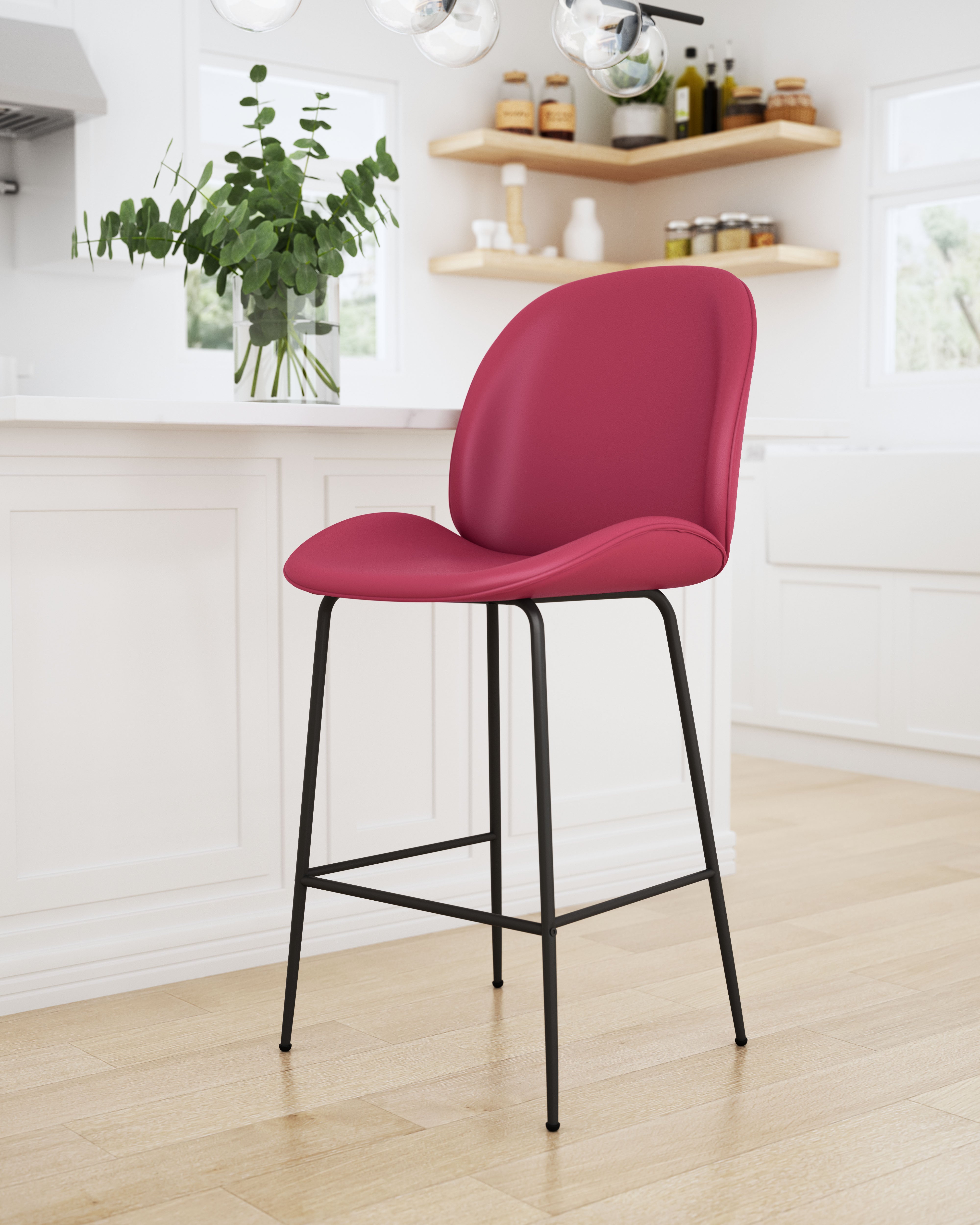 Miles Counter Stool Red