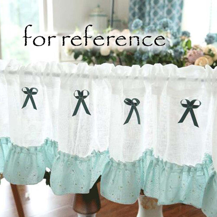 Mint Bowknot Café Valance