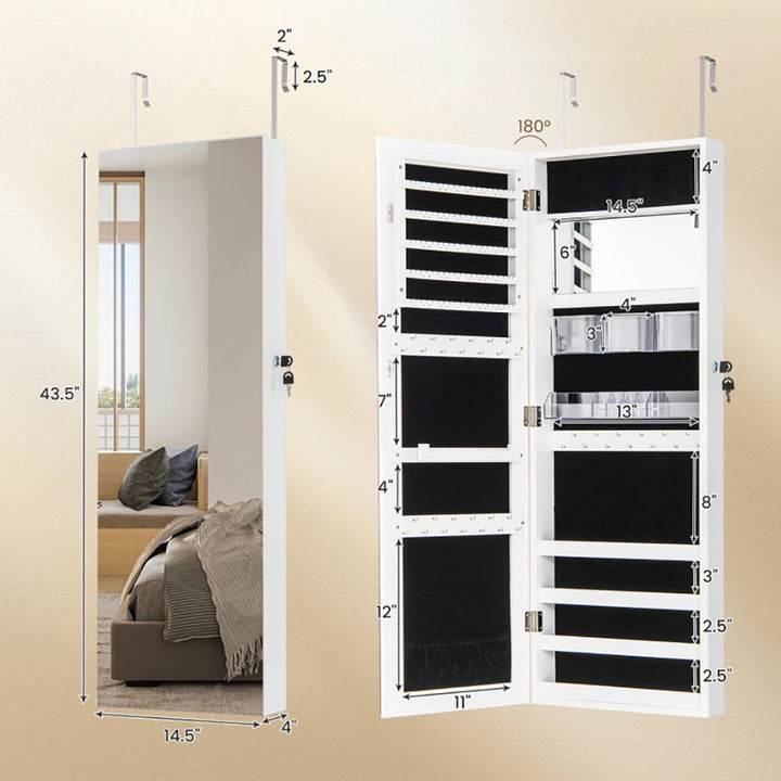  Mirror Jewelry Armoire