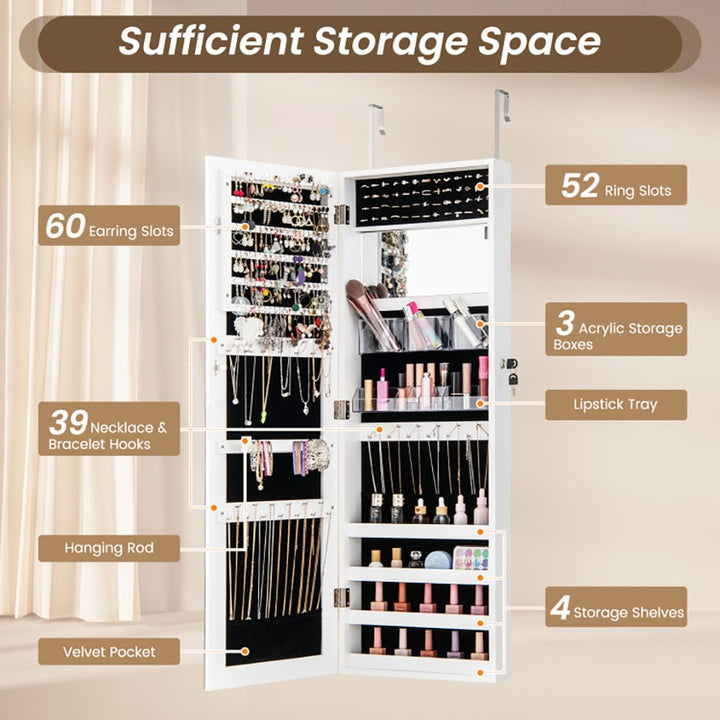  Mirror Jewelry Armoire