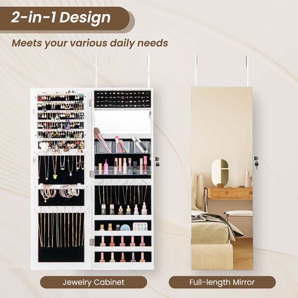  Mirror Jewelry Armoire