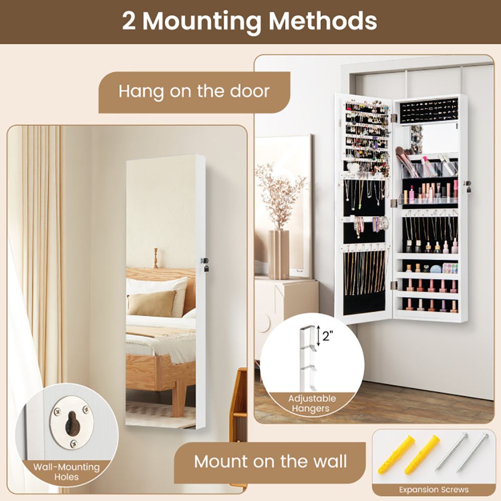  Mirror Jewelry Armoire