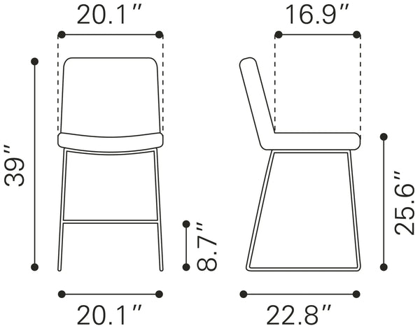 Mode Counter Stool Yellow