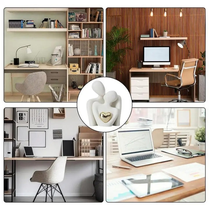 Modern Couple Hug Sculpture