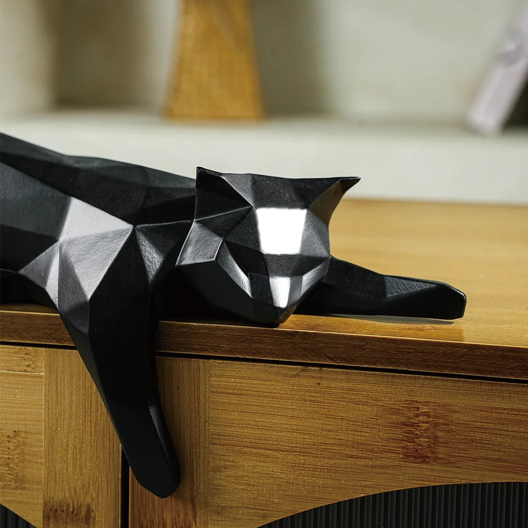 Modern Lying Cat Figurine