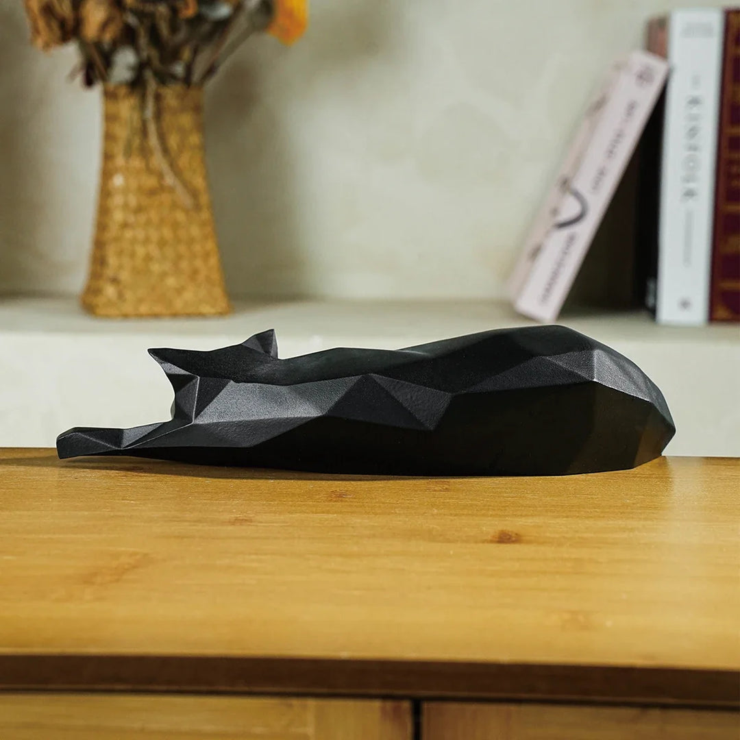 Modern Lying Cat Figurine