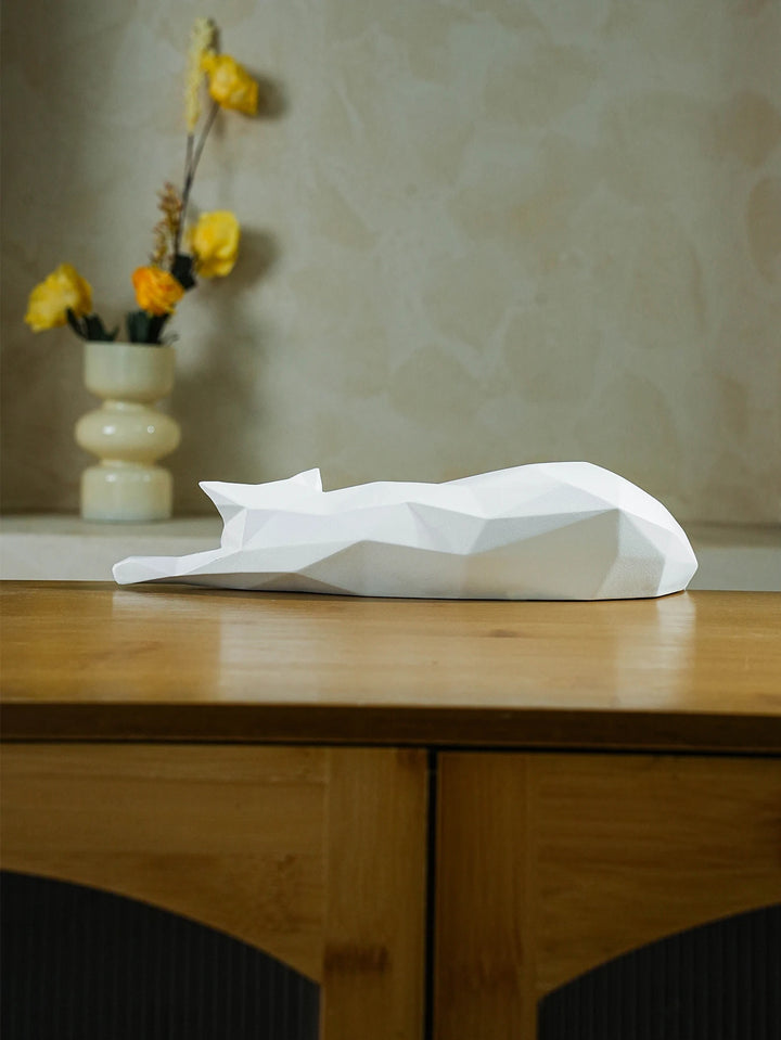 Modern Lying Cat Figurine