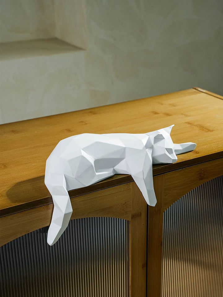 Modern Lying Cat Figurine