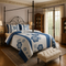 Luxurious 4-Piece Washed Microfiber & Viscose Comforter Set - All-Season Floral Bedding with Moisture-Wicking Technology