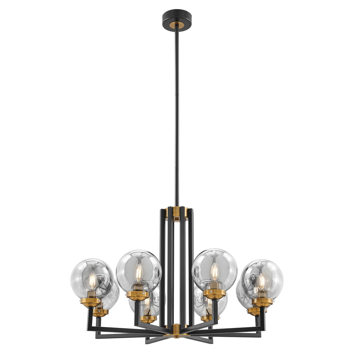 Monachopsis Large Gold & Black Chandelier