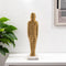21 Inch Gold and White Aluminum and Marble Mummy Tabletop Sculpture – Modern Artistic Decor | Trufairs